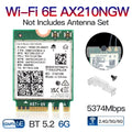 Wi - Fi 6E AX210NGW Wireless Card 5374Mbps BT5.3 Desktop Kit Antenna 802.11ax Tri - Band 2.4G/5Ghz/6G - Visuel 10 | SAMAG