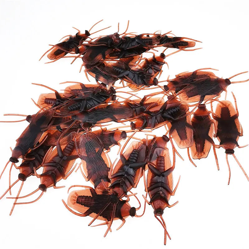 Rubber Cockroach Prop Realistic Fake Prank Joke Toy for Halloween Party Cosplay Special Lifelike