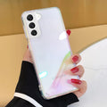 Luxury Laser Gradient Case For Samsung Galaxy S20 S21 S22 S23 S24 Note 10 20 Ultra A32 A33 A52 A53 Back Cover Women Girls Aesthe