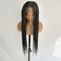 30 Inch Long Braided Synthetic Hair Full Lace Wig  Braided Wigs for Women High-Quality Braids in Black for Stylish Looks