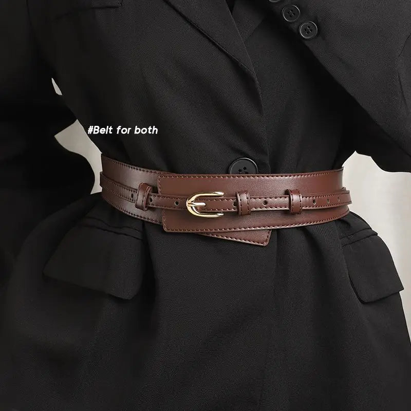 Ladies' new belt dual-purpose high-end decorative dress with blazer fashionable wide waist belt