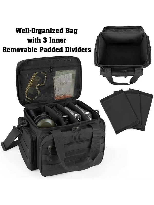 Tactical MOLLE Tote Bag for Vehicle Passenger Seat Rescue Duty Gear Shoulder Hand Carry Black