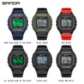 SANDA 2156 Fashion Mens Watch Military Water Resistant Sport Watches Army Big Dial Led Digital - Visuel 3 | SAMAG