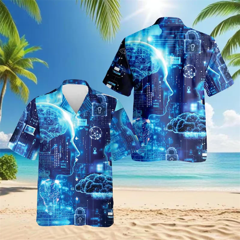 Dragon Print Aloha Shirt Men Women Bold Golden Graphic | SAMAG