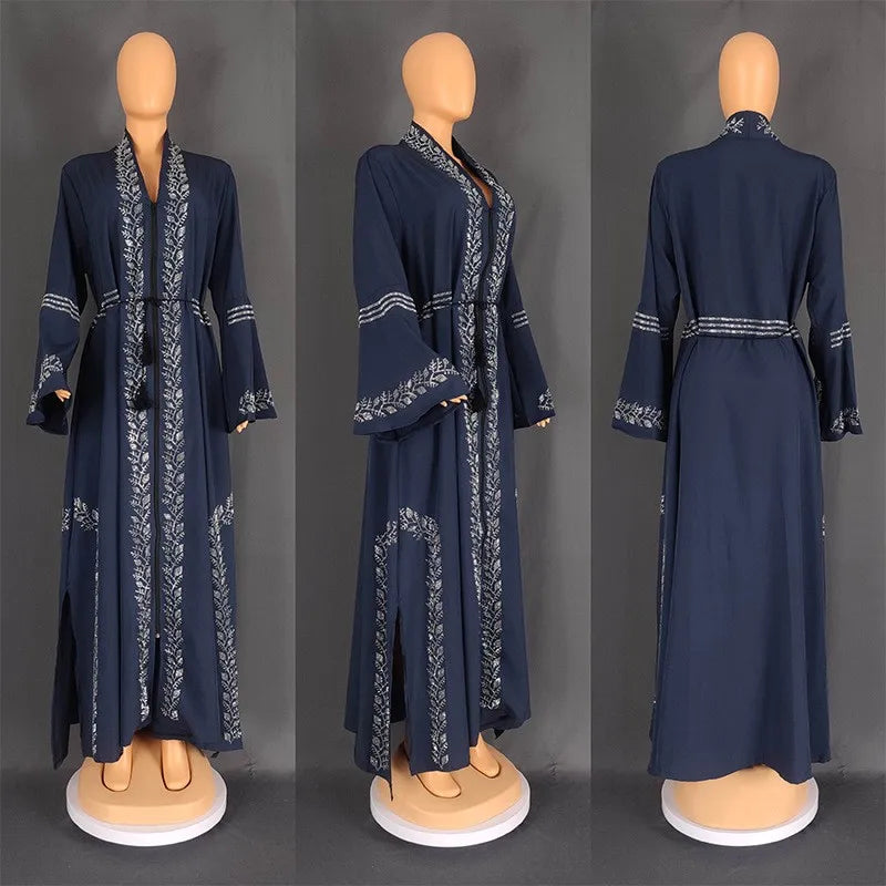 Summer Women's Clothing Open Abaya Bell Sleeves Long | SAMAG