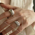 VENTFILLE 925 Sterling Silver Irregular Ring for Women Geometry Versatile Minimalism  Accessories Jewelry Gift Dropshipping