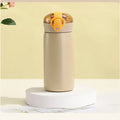 DIY 460ml Portable Kids Thermos Mug With Straw Stainless Steels Cartoon Vacuum Flasks Cute Thermal Water Bottle Customize logo