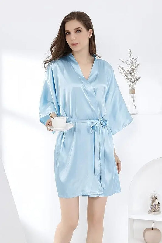 Nightgown Soft Bathrobe Short Women's Lounge Bride | SAMAG