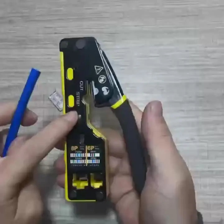 6088 Through-Hole Wire Crimper 8P6P Dual-Use Pliers for RJ45 Punch-Down RJ45 Crystal Head