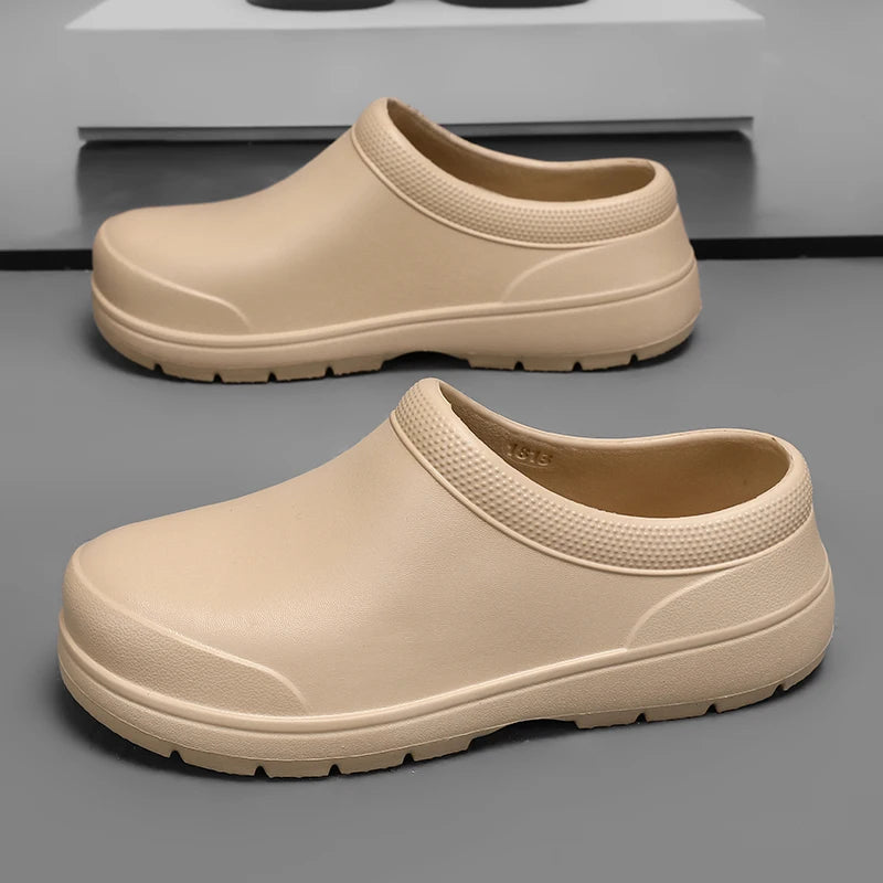 Men's casual non-slip soft-sole EVA rain shoes Four Seasons New Light Chef Kitchen work shoes Outdoor Fishing Walking Water Shoe