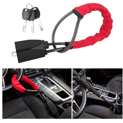 Car Steering Wheel Lock Anti-theft Steel Cable Security | SAMAG