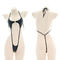 Sexy Jumpsuit patent leather bikini Straps Bandage Bodysuit Beach Girl One-piece Bikini Costume Women Pajamas Lingerie Uniform