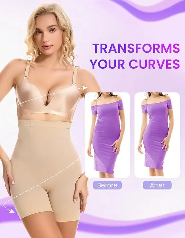 Shapewear Tummy Control Shorts for Women High Waist Shaping Control Underwear Body Shaper Boyshort Slip Short for Under Dresses