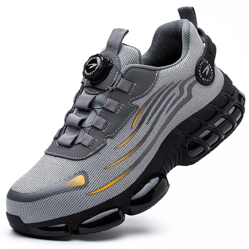 Rotating Button Work Safety Shoes Men Indestructible Steel Toe Shoes Security Work Sneakers Protective Safety Boots size 47 48