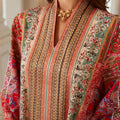Eid Ramadan Abaya Women Paisley Print Rhinestone Kaftan | SAMAG
