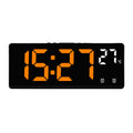 Voice Control Alarm Clock Digital Temperature Date 2 Alarm USB Powered Always On Snooze Table Clock Night Mode 12/24H LED Clock