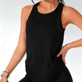 2PCS Solid Color Running Sport Vest Summer Breathable Singlet Mesh Fitness Sleeveless Clothes Loose GYM Fashion Womens Tank Tops