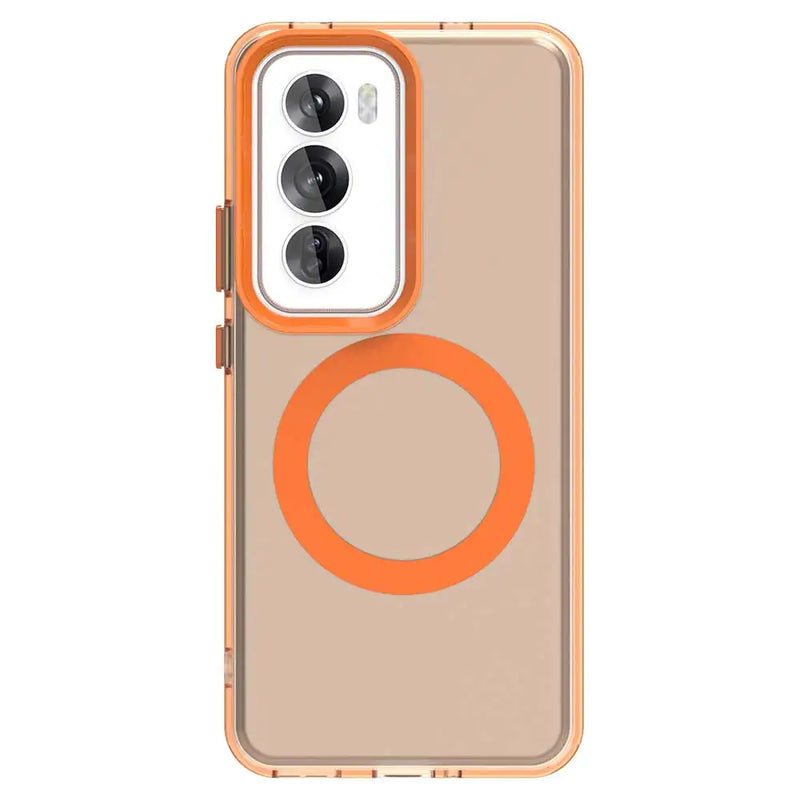 Magnetic For Magsafe Wireless Charge Cases For OPPO Reno 12 Pro Reno12 Reno12Pro 5G Shockproof Candy Color Bumper Cover