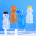 4Pcs 8OZ Honey Bear Straw Cups for Babies with Flexible Straws Cleaning Tools Therapy Sippy Bottle for Speech Feeding Training