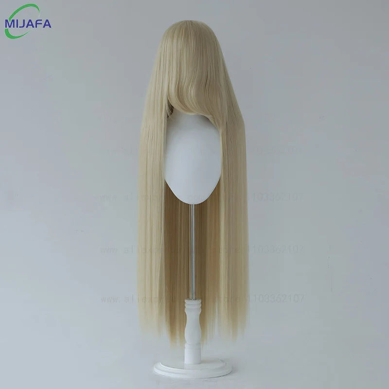 Very High Quality 600g 68 Colors 40 Inch 100cm Long Straight Cosplay Wig With Bangs Heat Resistant Hair Anime Wigs + Wig Cap