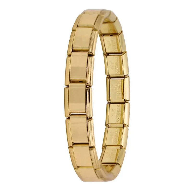 Hapiship New Women's Jewelry 9mm Width Itanlian Elastic Charm Bracelet Fashion Stainless Steel Bangle ST - Visuel 15 | SAMAG
