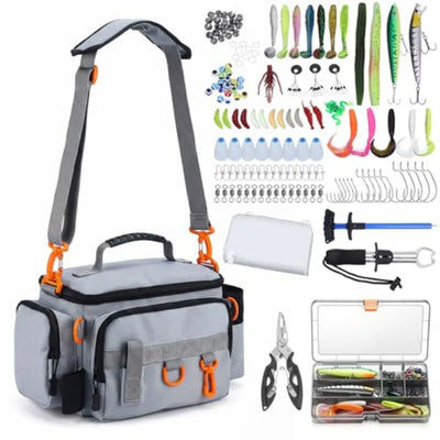 Fishing Tackle Bags with Box, Waterproof, Padded Shoulder | SAMAG