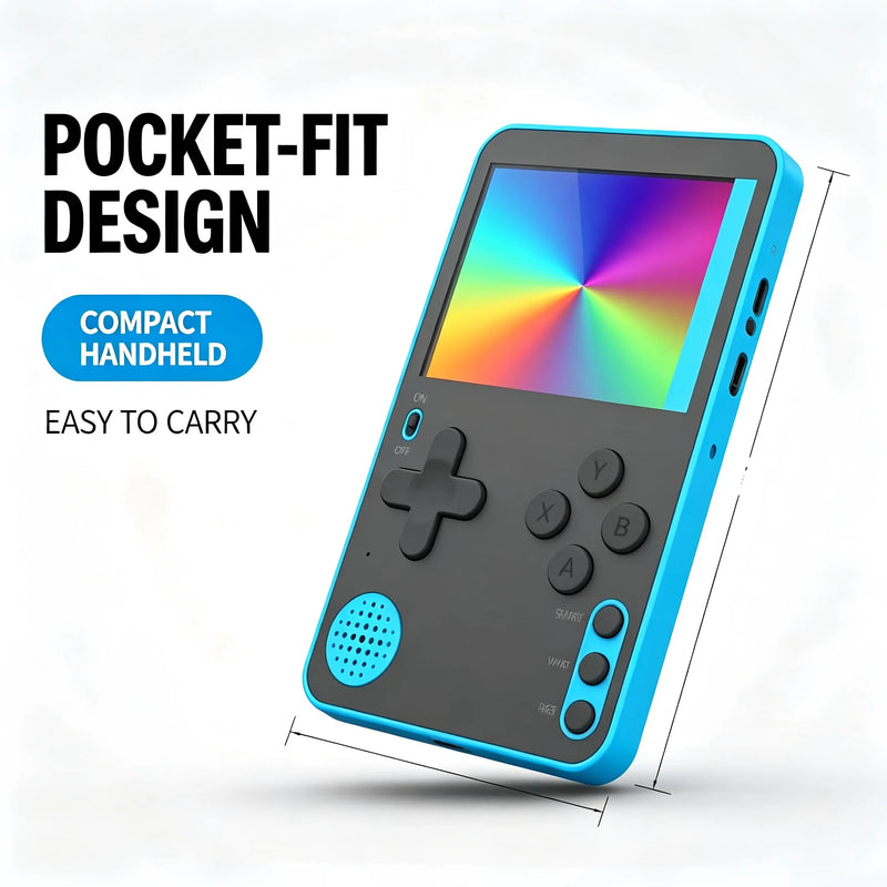 Handheld Game Console 500 Classic Games LCD Portable Retro Video Mini Game Console Rechargeable Great Gift for Kids and Adults