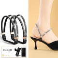 Ankle Holding Loose Anti-skid Bundle Laces Tie Straps Band Women Rhinestone Shoelaces Free Triangle Bundle High Heels Shoe Belt