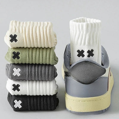 Pairs Men's Spring Autumn Mid Tube Socks Pure Cotton | SAMAG