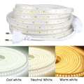 LED Strips Light 220V SMD2835 IP67 Waterproof Flexible Rope Lamp 120Leds/M High Brightness Outdoor Indoor Tape Decor EU Plug