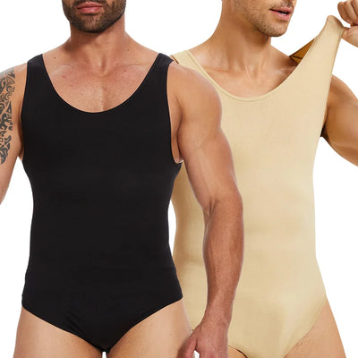 Men's Sleeveless Shapewear Compression Bodysuit Tummy | SAMAG