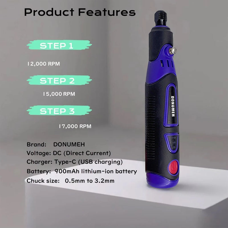 Mini Electric Drill Multifunctional Grinder 3 - Speed USB Power Tool with Engraving Pen and Accessories Set - View 2 | SAMAG