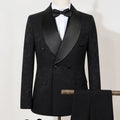 luxury 2-piece suit set men's party outfit high-end double breasted business casual suit groom's wedding dress shawl collar