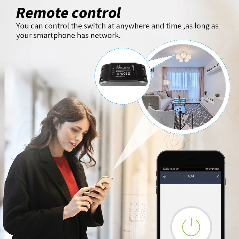 Tuya WiFi Smart Switch Breaker Wireless Light Switch Voice Control Timer APP Smart Life Work With Alexa Google Home 110V 220V