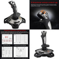 E56B PXN-2113 Flight Joystick has 12 Programmable Buttons and Vibration Function