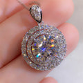 925 Sterling Silver 18k Gold Plated Necklace Single Sparkling Zircon Clavicle Chain for Women Wedding Jewelry collares