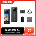 Original Insta360 X3 5.7K Action Camera 360 4K/30 72MP Photo Live Streaming 10m Waterproof Helmet Video Recording Sport