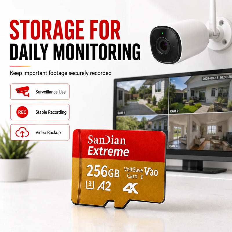 Micro TF/SD Card 256GB Large Capacity Storage USB3.1 High - speed SD Suitable for Mobile Phone/monitoring - Visuel 5 | SAMAG