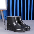 Men's Rain Boots Work High-Tube Boots Platform Comfortable Water Shoes Non-slip Kitchen Boot PVC Material Round Toe Rubber Boots