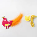 Self-play Cat Toy Swinging Cat Toy with Elastic Rope Feathers Bell Hanging Cat Teaser for Indoor Cats Self-play Hunting