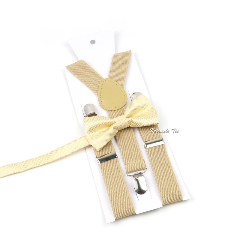 Fashion Men Kids Suspender Bowtie Sets For Wedding Party | SAMAG