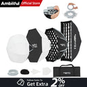 AMBITFUL Q1 Mini Bowens / GODOX Mount 30cm 45cm Octa Softbox 20*55cm Strip Softbox 30cm Softball 45cm Bounce Softbox For GODOX
