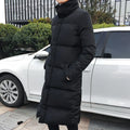 Korean Fashion Black Cotton Long Padded Parkas Coats Male 2025 Winter Casual Thicken Warm Puffer Jacket Men