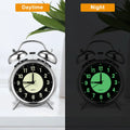 4 Inch Super Loud Alarm Clock for Heavy Sleepers Metal Retro Twin Bell with Backlight Quartz Analog Clock for Bedroom Bedsides