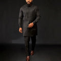 White Kaunda Suit Tuxedo Outfits Summer Short Sleeve Tops Pants with Pockets African Ethnic Casual Clothing Men Tuxedo 2PCS Suit
