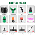 148pcs/set Automatic Watering Drip Irrigation Sprinkler Kit For Garden And Yard Cooling, Dust Removal And Irrigation System