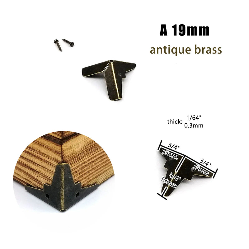 12pcs Decor Corner Protector Cover for Jewelry Chest Wine Gift Box Wooden Case Suitcase Antique Brass Bronze Golden Silver DIY