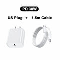 PD 30W Fast Charger Power Adapter For iPhone 17 Pro Max USB Type C To C Fast Charging Cable For iPhone Air 16e 15 Quick Charging