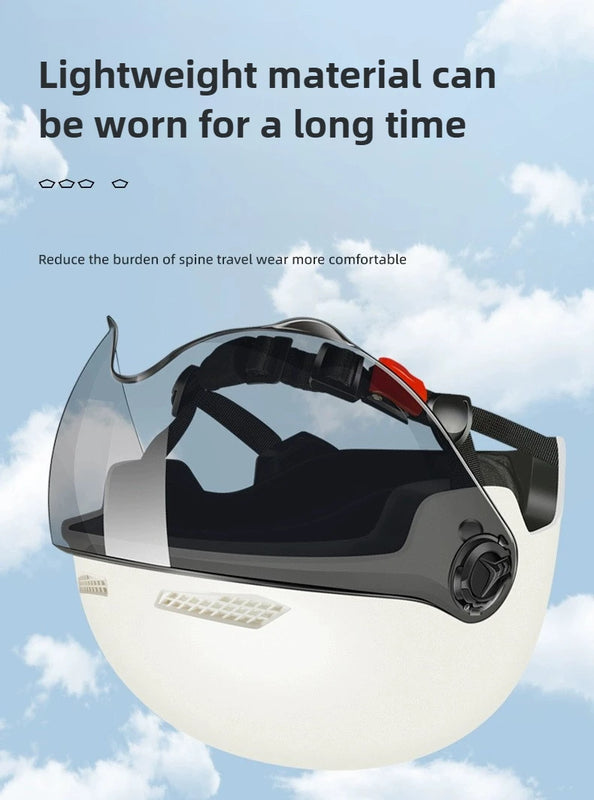 Bicycle Safety Helmet 3C Certified Men's and Women's Adult Children Cartoon Electric Bicycle Motorcycle Half Helmet with Goggles