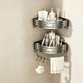 Tick on Suction Cup No - Drill Bathroom Corner Shelf for Shampoo Tissue Storage | SAMAG